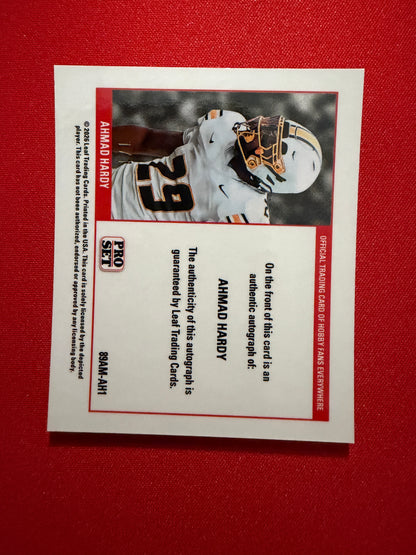 Ahmad Hardy 2026 Leaf Pro Set Metal Football 1989 Mini Auto Red 1/1
