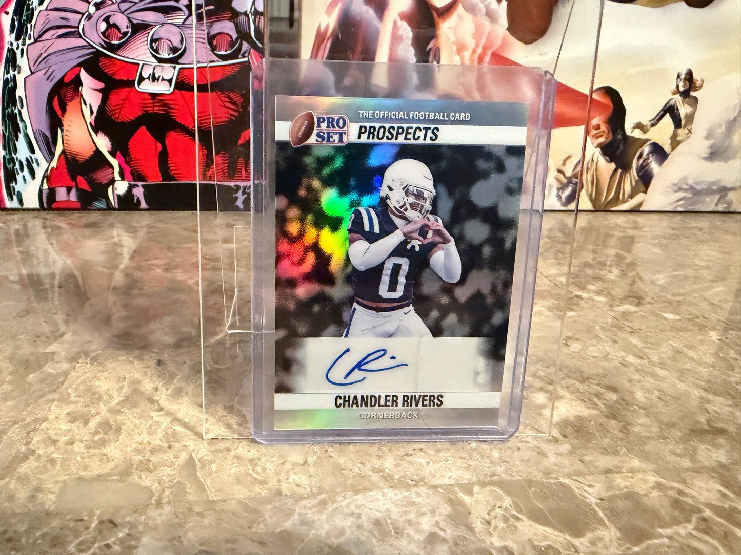 2026 Leaf Pro Set Metal Football Chandler Rivers 1990 Auto Silver /10