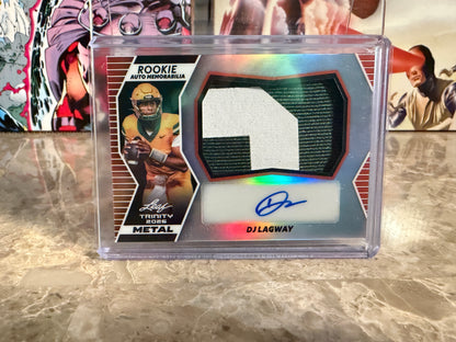 2026 Leaf Trinity DJ Lagway Rookie Auto Memo Metal Number Patch /7