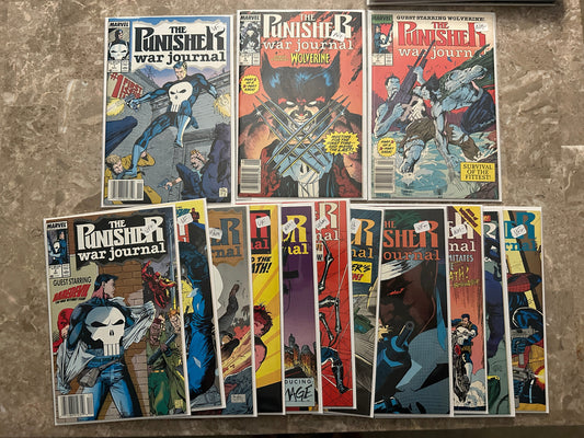 Punisher War Journal #1-14 High Grade Newsstand Starter Set (1988 Marvel)