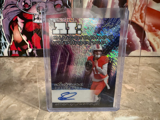 Ethan Grunkemeyer 2026 Leaf Autograph Collection Football AI Intelligence 1/1