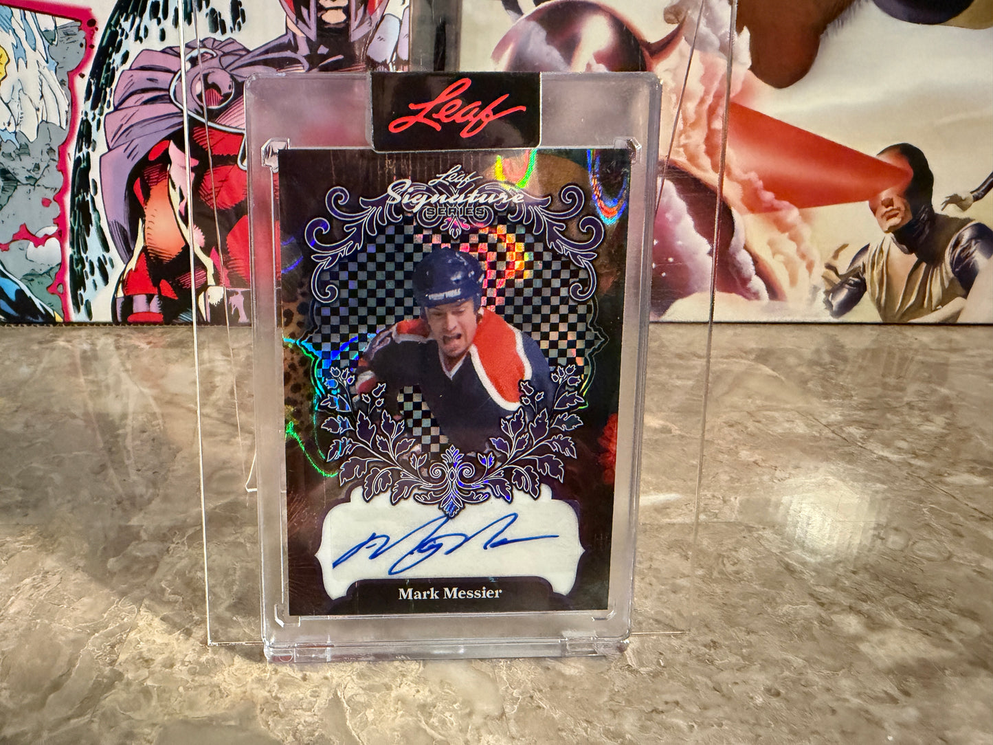Mark Messier 2026 Leaf Signature Series Base Auto Purple Lava 1/1