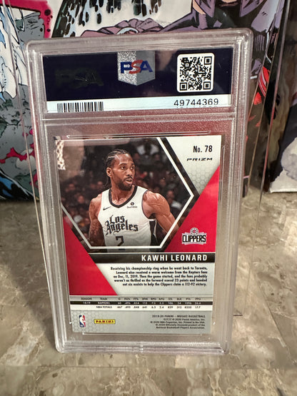 Kawhi Leonard #78 PSA 10 Gem Mint (2019 Panini Mosaic) - Red Mosaic