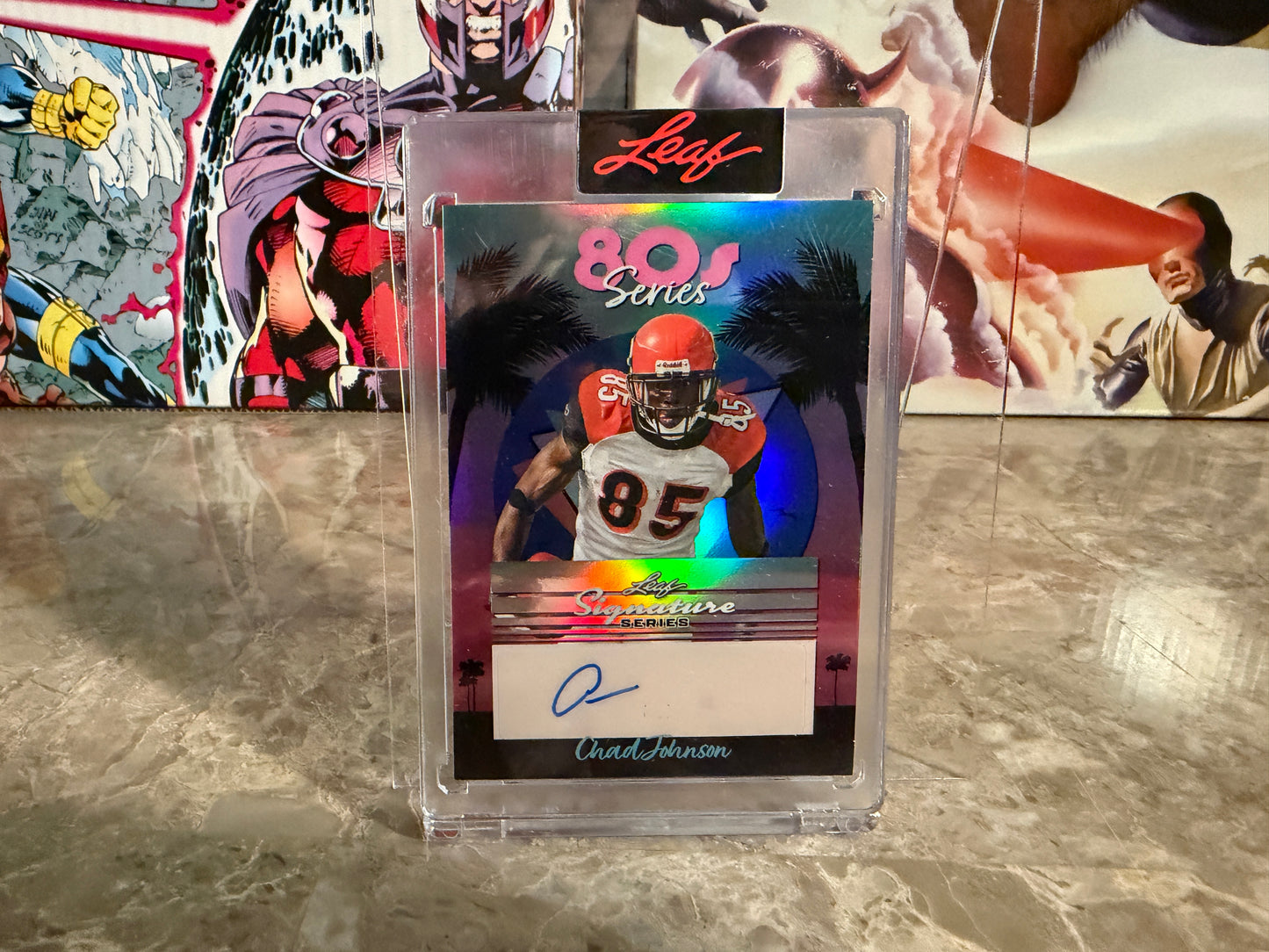 2026 Leaf Signature Series Chad Johnson 80s Series Auto Blue Prismatic 1/1