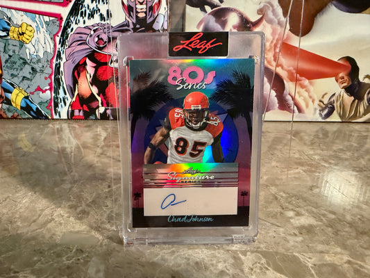2026 Leaf Signature Series Chad Johnson 80s Series Auto Blue Prismatic 1/1