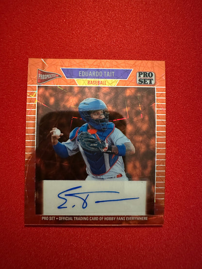 Eduardo Tait 2026 Pro Set 1989 Mini Lazer Orange Autograph 1/1