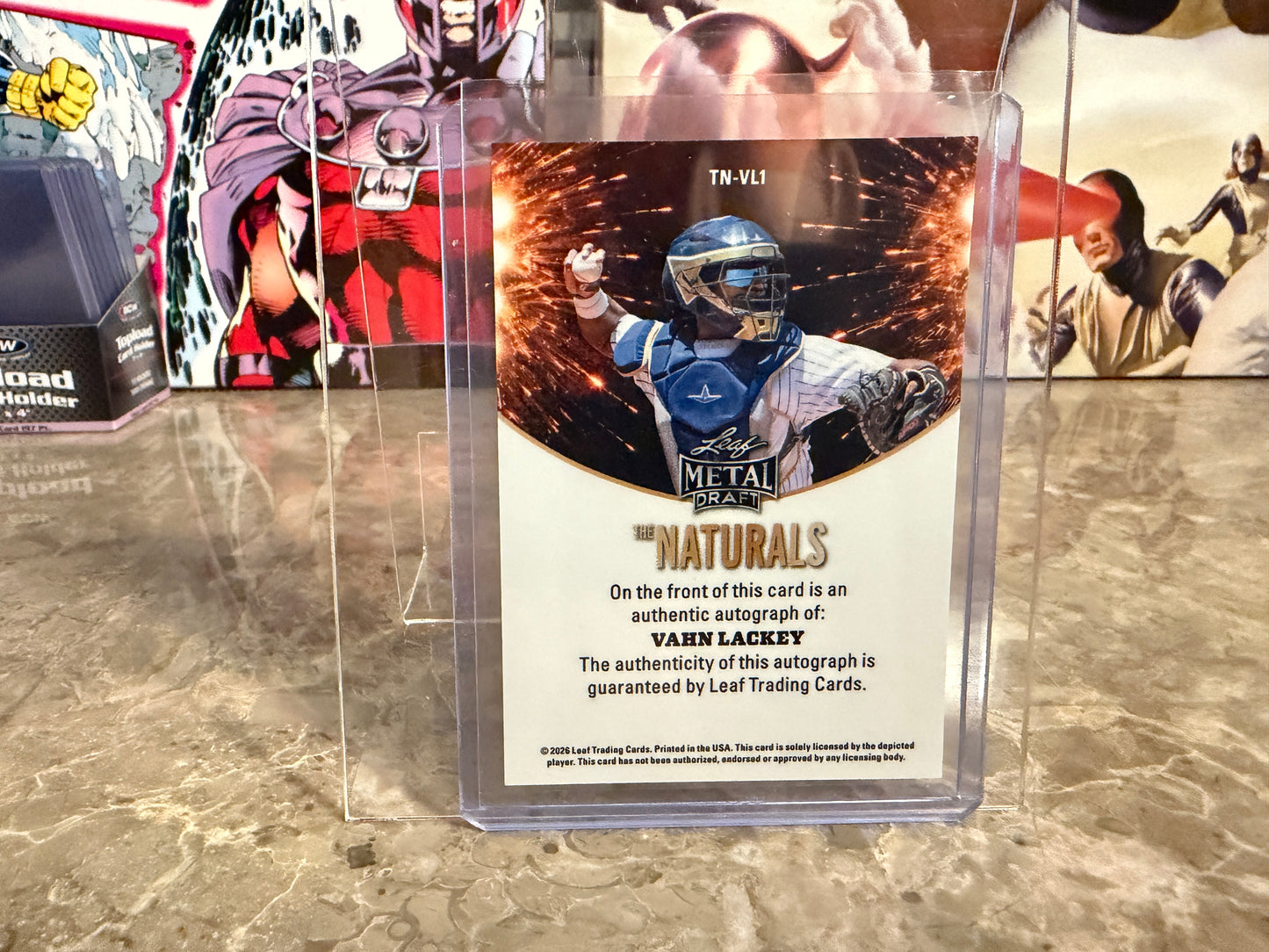 Vahn Lackey 2026 Leaf Metal Draft Edition Baseball Naturals Auto #TN-VL1