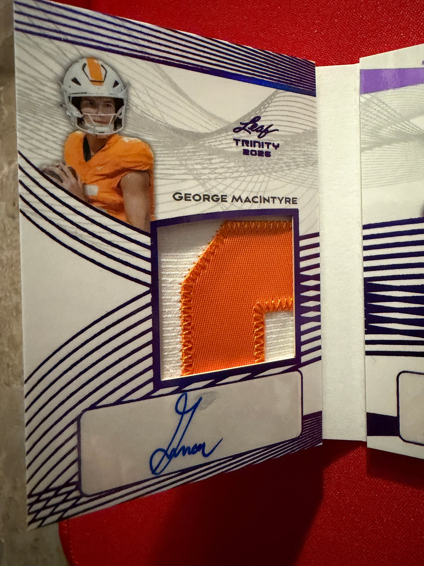 Faizon Brandon MacIntyre Keys 2026 Leaf Trinity Tri-Fold Triple Patch Auto Tennessee 1/6