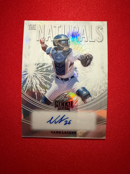 Vahn Lackey 2026 Leaf Metal Draft Edition Baseball Naturals Auto #TN-VL1