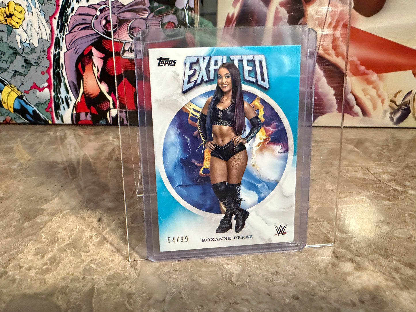 Roxanne Perez 2026 Topps Exalted WWE Exalted Base Aqua /99 #69