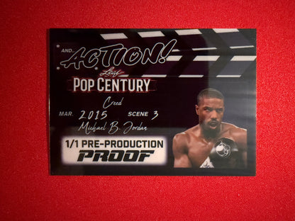 Michael B Jordan 2026 Leaf Pop Century And…Action! Auto Creed 1/1 Proof