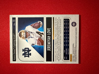 Jeremiyah Love 2025 Panini Silhouette Football Base Purple /125 #11