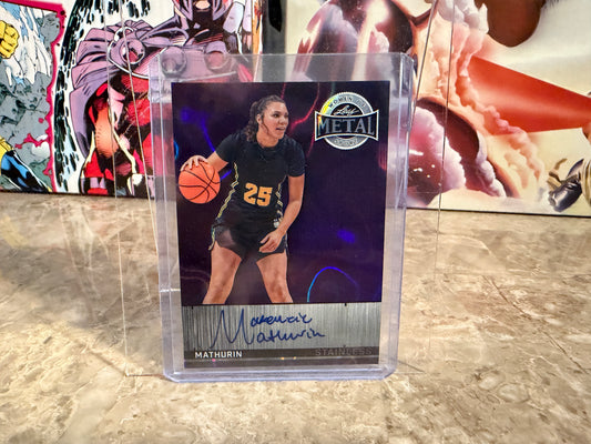 McKenzie Mathurin 2026 Leaf Women of Sport Stainless Auto Purple Lava 1/1