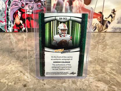 2026 Leaf Paydirt Football Dereon Coleman Auto Silver 1/1