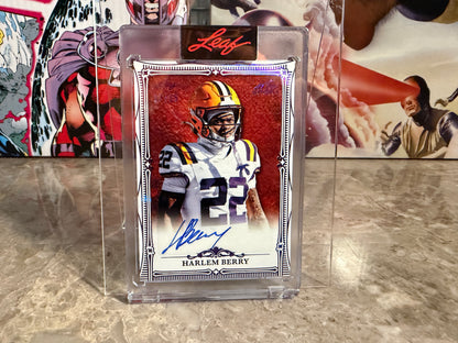 Harlem Berry 2026 Leaf Art of Sport Base Auto Purple /15