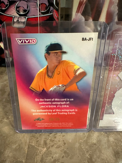 2026 Leaf Vivid Jackson Flora LOT Auto /35 Techno + 1/1 Clear Acetate UCSB