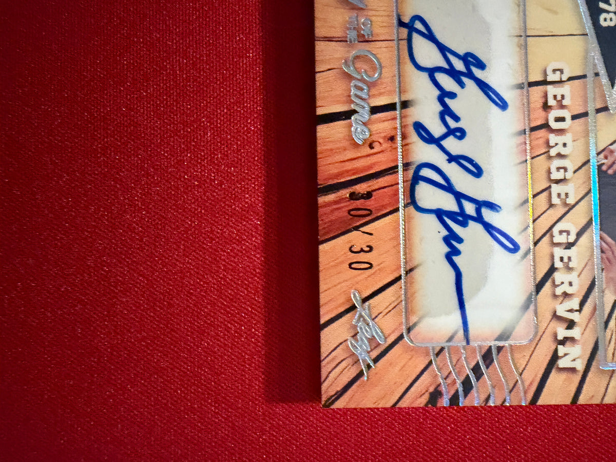 George Gervin 2025 Leaf Glory of the Game Glory Days Rainbow Auto 30/30 Bookend