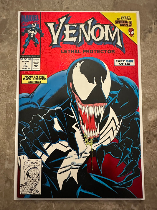 Venom Lethal Protector #1 VF+ 8.5 (1993 Marvel) - De La Rosa Signature Print
