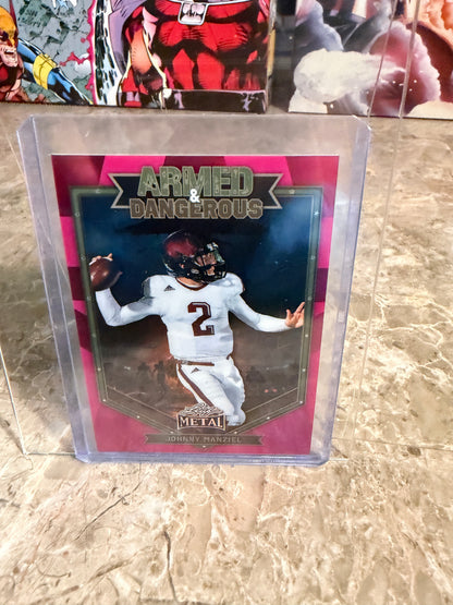 2026 Leaf Metal Johnny Manziel Auto Kaleidoscope Armed & Dangerous Pink Lot