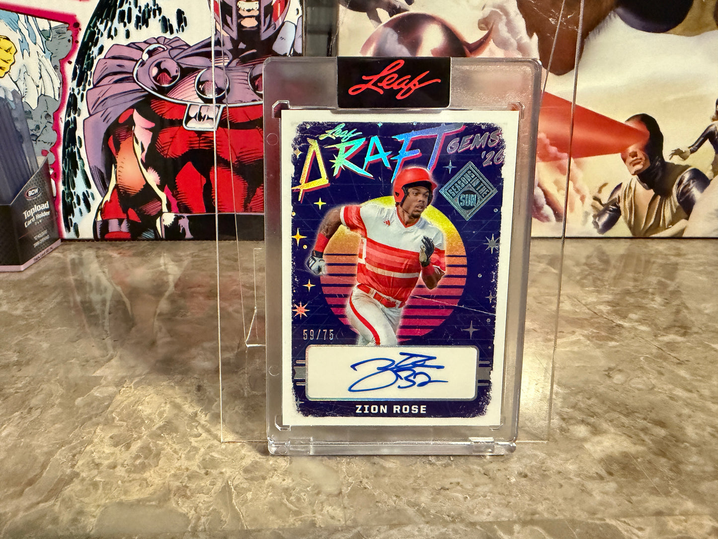 Zion Rose 2026 Leaf Seasons In The Sun Baseball Draft Gems ‘26 Auto /75
