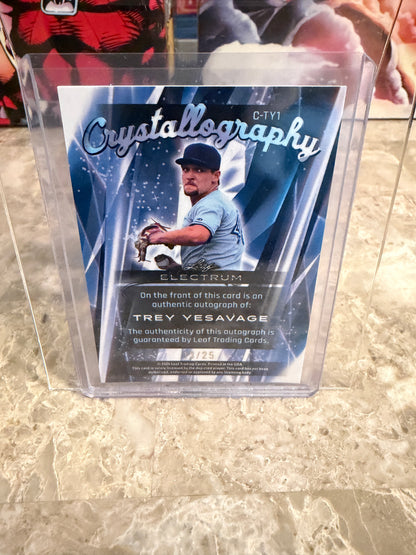 Trey Yesavage 2026 Leaf Electrum Baseball Crystallography Bronze Autograph /25