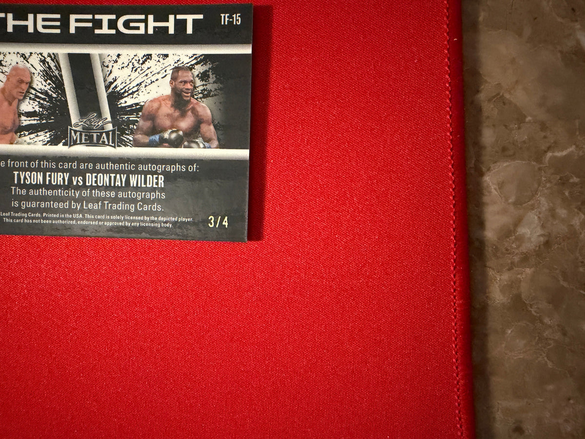 Tyson Fury Deontay Wilder 2026 Leaf Metal Ring Kings The Fight Dual Auto Red /4