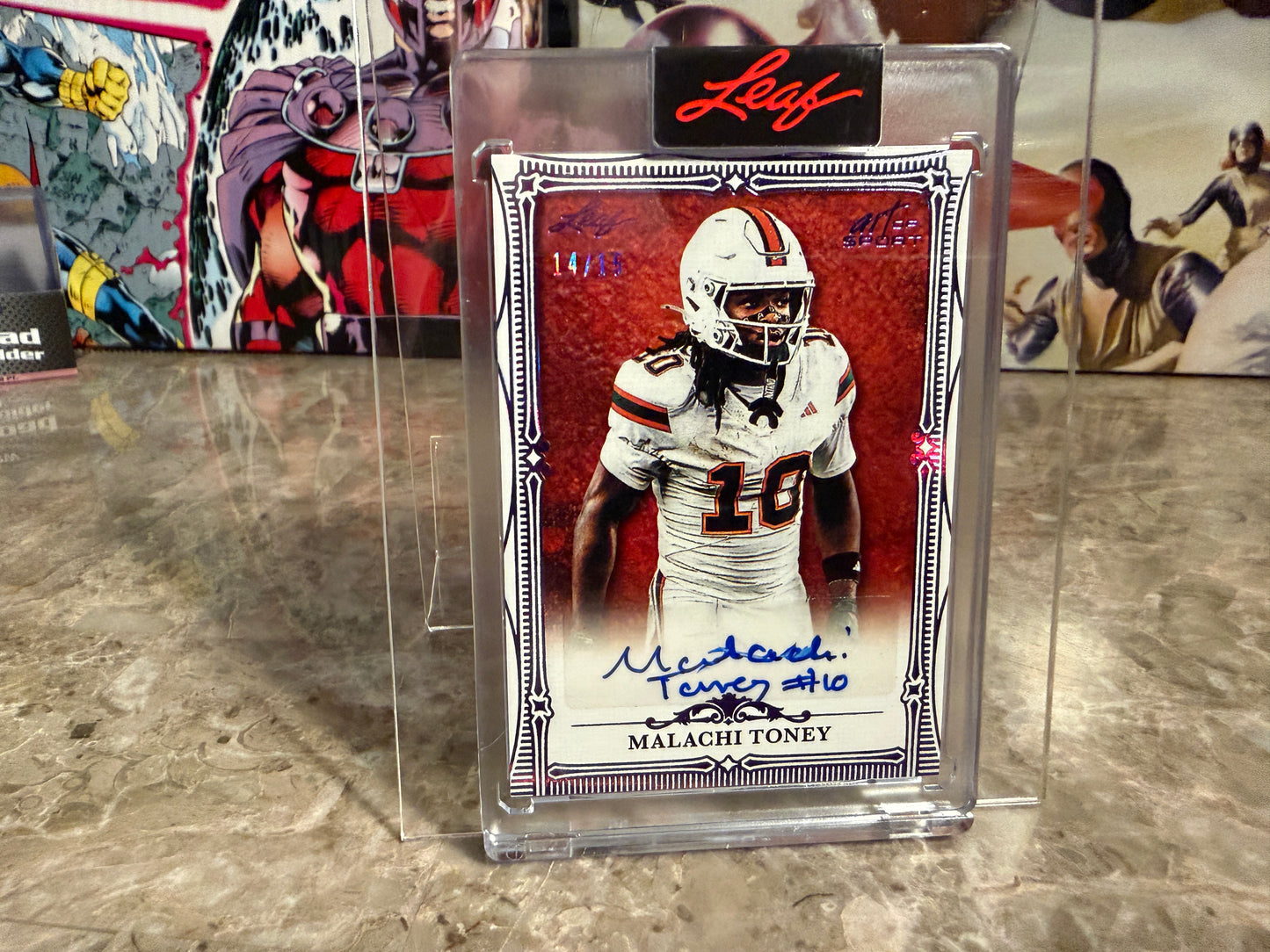 Malachi Toney 2026 Leaf Art of Sport Base Auto Purple /15