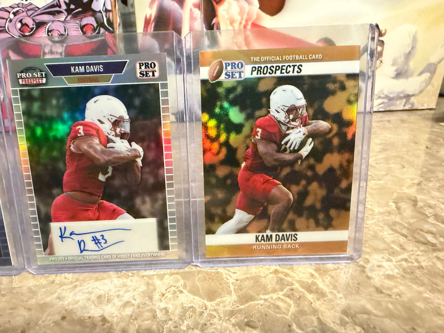 Kam Davis 2026 Leaf Pro Set Metal Football Gold RWB 1989 1990 Auto Lot