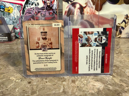 Deuce Knight 2026 Leaf Pro Set Metal Football Vintage Auto Platinum Bookend Lot