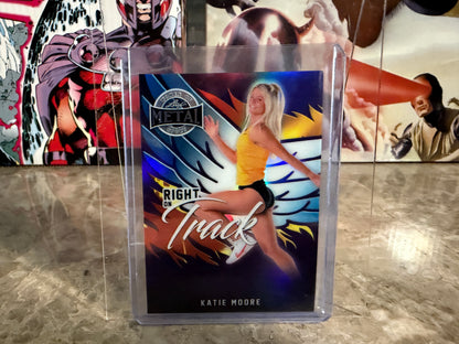 Katie Moore 2026 Leaf Metal Women Of Sport Right On Track Purple Prismatic /7