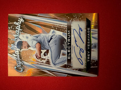 Trey Yesavage 2026 Leaf Electrum Baseball Crystallography Bronze Autograph /25