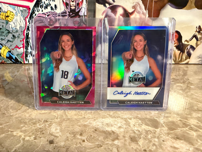 Caleigh Haetten 2026 Leaf Women of Sport Base Auto 2-Card Bookend Lot