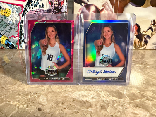 Caleigh Haetten 2026 Leaf Women of Sport Base Auto 2-Card Bookend Lot