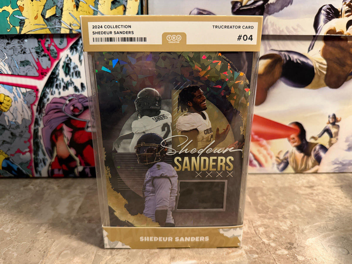 Shadeur Sanders 2024 Collection TruCreator Card Multicolor Relic Cracked Ice #4