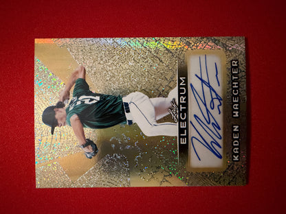 Kaden Waechter 2026 Leaf Electrum Baseball Base Autograph Gold Techno Foil 1/1