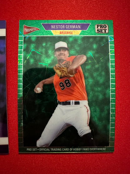2026 Leaf Pro Set Baseball Nestor German Two-Card Prospect Lot
