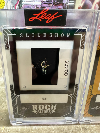 2026 Leaf Slideshow U2 Metal /25 BONO Cowboy Hat + The Edge + Adam Clayton LOT