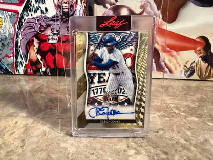 Cleon Jones 2026 Leaf Independence Day Base Auto 250th Anniversary Super 1/1