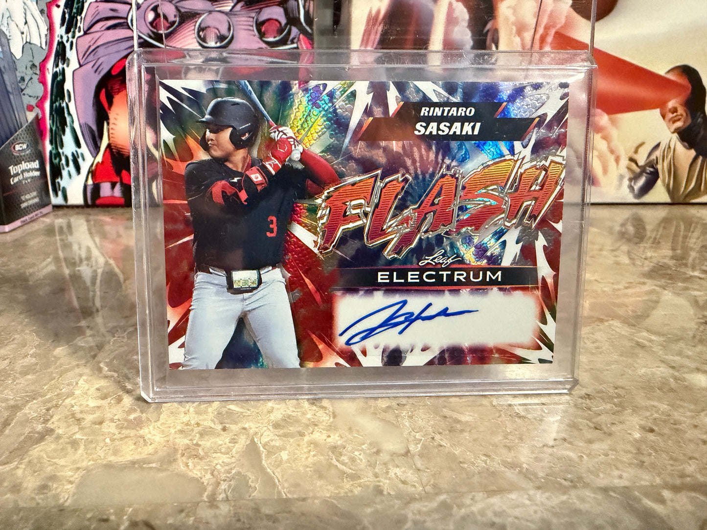 Rintaro Sasaki 2026 Leaf Electrum Baseball Flash Auto Tie-Dye /8
