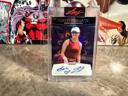 Anna Leigh Waters 2026 Leaf Signature Series Polychromatic Auto Purple 1/1