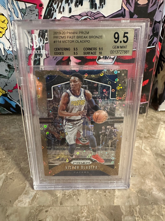 Victor Oladipo #114 Becket 9.5 Mint+ (2019-20 Prizm) - Fast Break Bronze