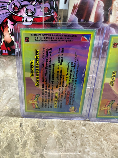 1994 Power Rangers Series 1 POWER FOIL 2-Card Lot - Jason #18 & Kimberly #31