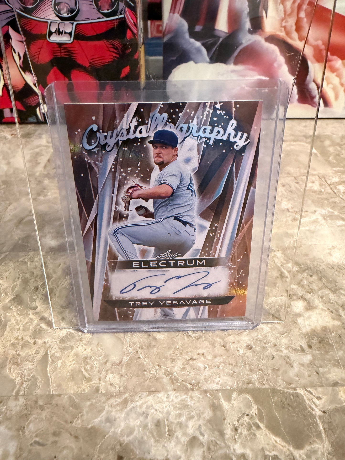 Trey Yesavage 2026 Leaf Electrum Baseball Crystallography Bronze Autograph /25