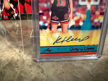 Kate Harpring 2025 Leaf Glory of the Game Basketball Court Queens Auto Pink /15