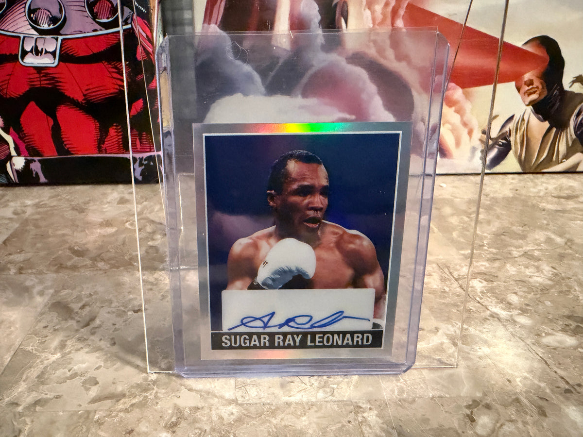 Sugar Ray Leonard 2026 Leaf Metal Ring Kings 1948 Auto Blue 4/5