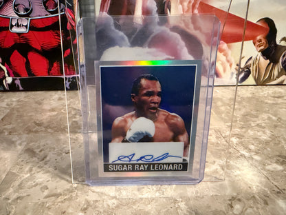 Sugar Ray Leonard 2026 Leaf Metal Ring Kings 1948 Auto Blue 4/5