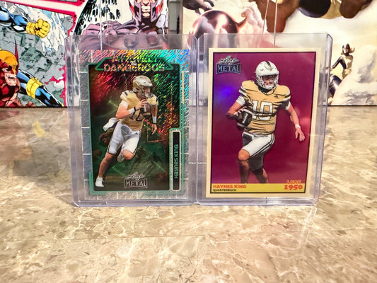 2026 Leaf Metal Football Haynes King 1950 Armed & Dangerous 2-Card Lot