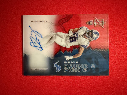 Isaac TeSlaa 2025 Topps Signature Class Football Crystal Clear Rookie Class Auto