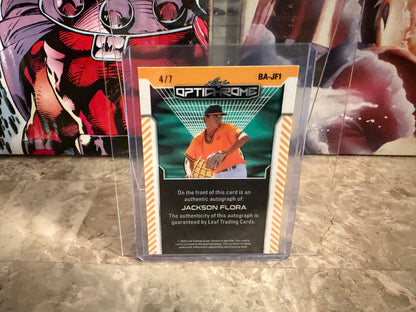 Jackson Flora 2025 Leaf Optichrome Baseball Base Auto Platinum /7