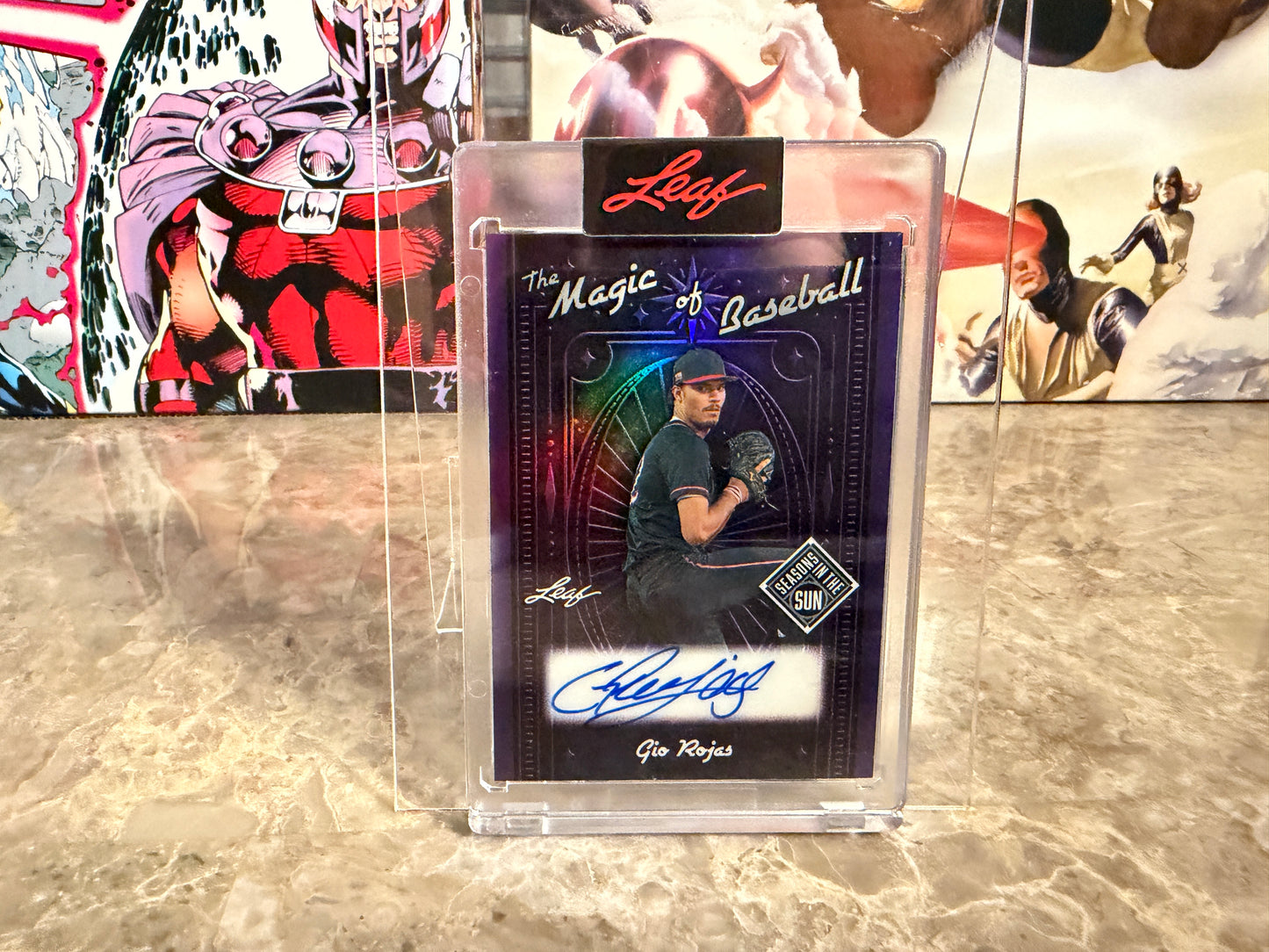 Gio Rojas 2026 Leaf Seasons In the Sun Baseball Magic of Baseball Auto /7